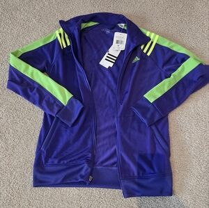 NWT Adidas Big Score Jacket Purple and Lime Green Size Medium